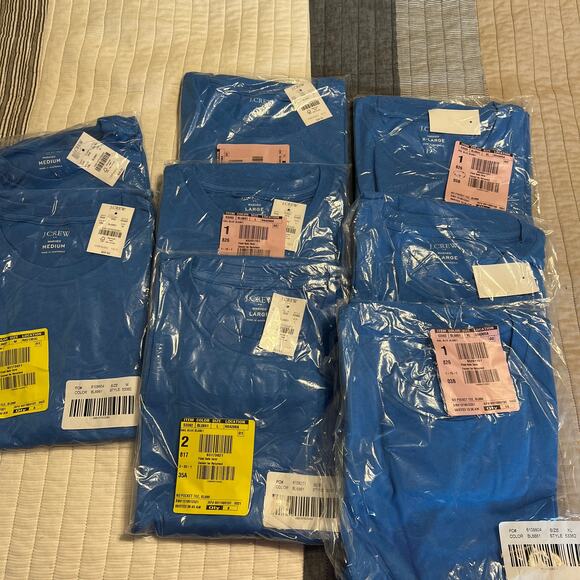 NWT J. Crew Men's Sail Blue Washed Jersey Tee - Picture 11 of 11